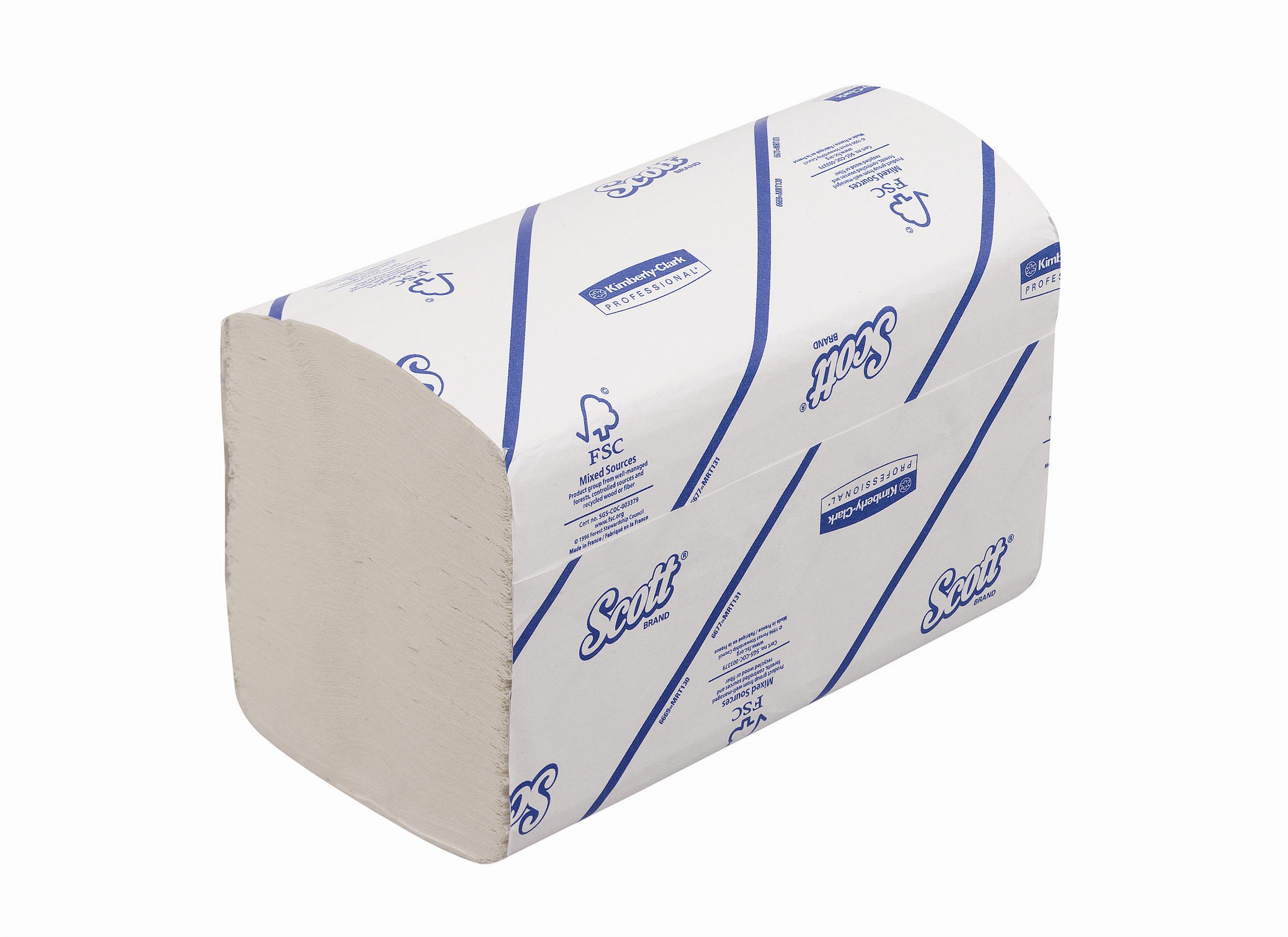 SCOTT* Xtra Handdoeken Intergevouwen Medium 6669 Wit - Kimberly Clark