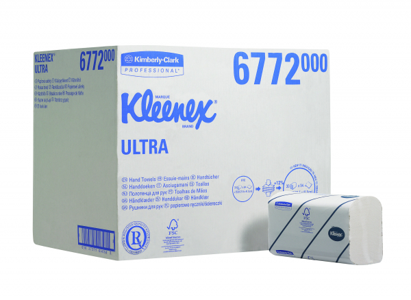 KLEENEX* Ultra Handdoeken Intergevouwen Groot 6772 Wit - Kimberly Clark