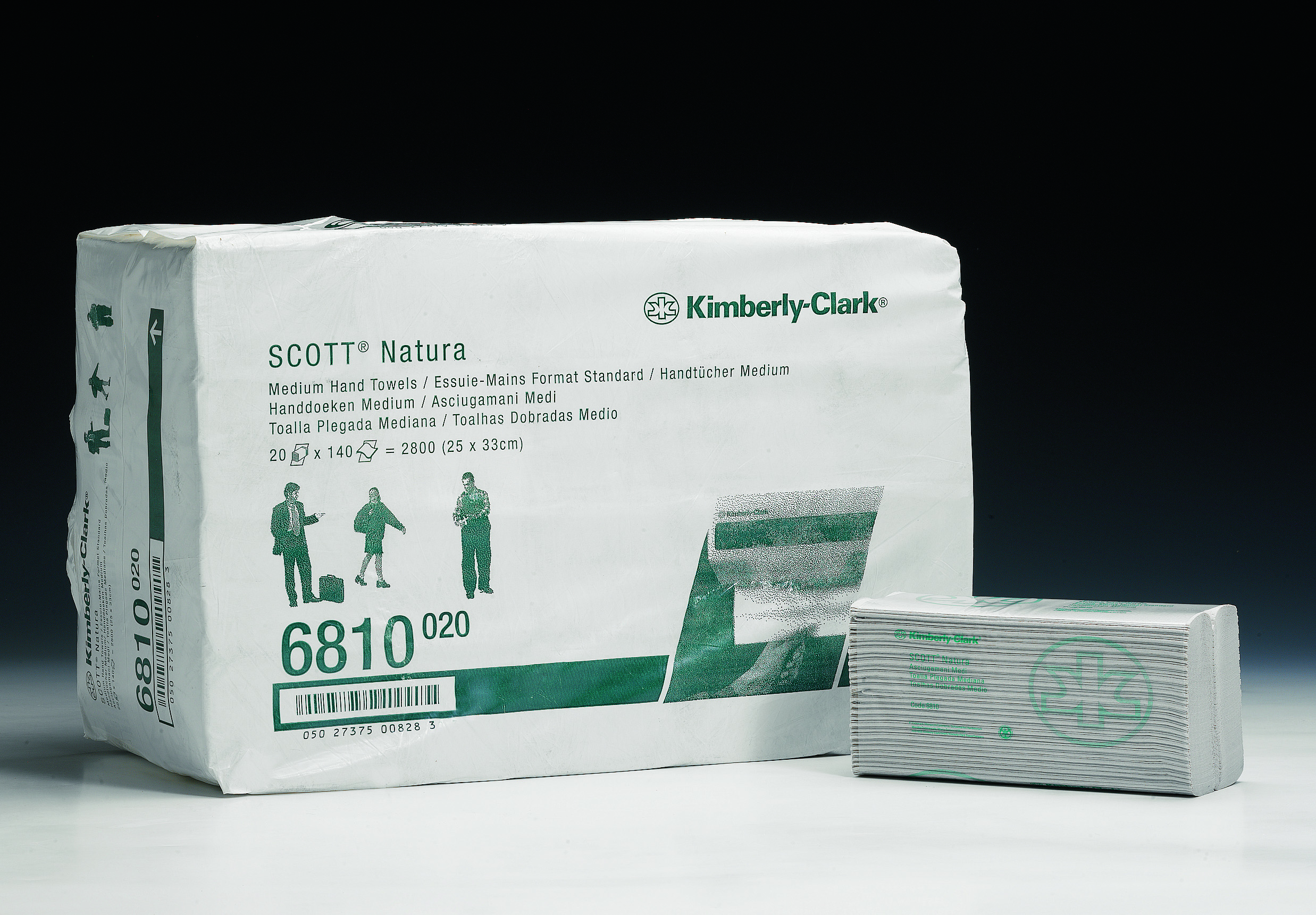 SCOTT* Natura Handdoeken C Gevouwen Medium 6810 Wit - Kimberly Clark