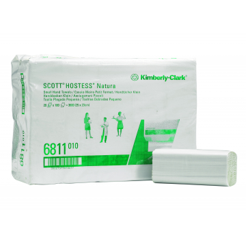 SCOTT* Natura Handdoeken Intergevouwen Klein 6811 Wit - Kimberly Clark