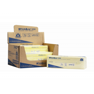 WYPALL* X50 Sopdoeken intergevouwen 7443 Geel - Kimberly Clark