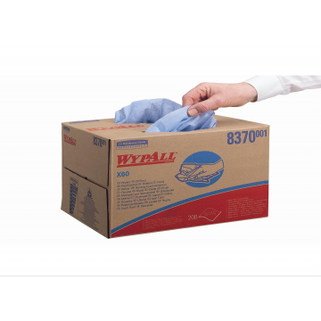 WYPALL* X60 Poetsdoeken 8370 Blauw (draagdoos) - kimberly Clark