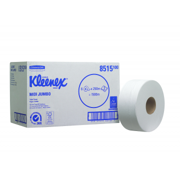 KLEENEX* Toilettissue Midi Jumbo 250M 8515 Wit - Kimberly Clark