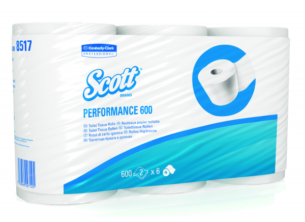 SCOTT* Performance Toilettissue Rollen Standaard 600 8517 Wit - Kimberly Clark