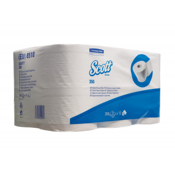 SCOTT* Plus Toilettissue Rollen Standaard 350 8518 Wit - Kimberly Clark