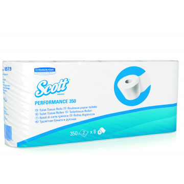 SCOTT* Toilettissue Rollen Kleine Rollen 350 8519 Wit - Kimberly Clark