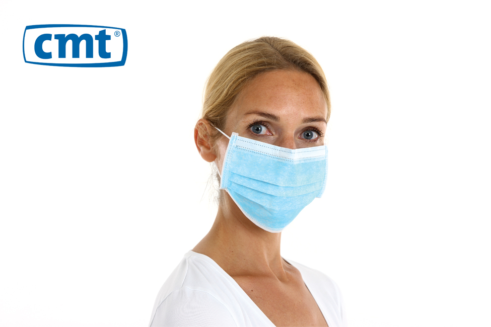 CMT pp Non Woven Mondmasker 3-Laags Blauw