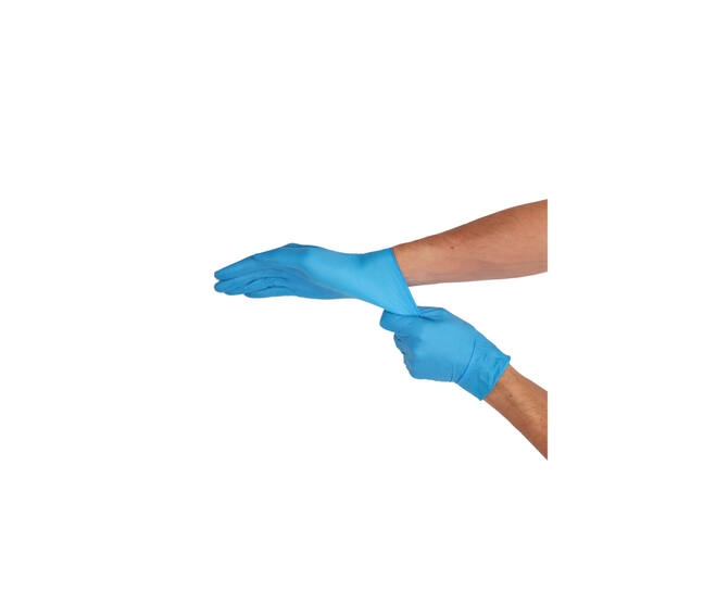 CMT Latex Handschoen Gepoederd Blauw