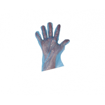 CMT PE handschoenen, blauw, geruwd 30cm, 25my, 5000 stuks
