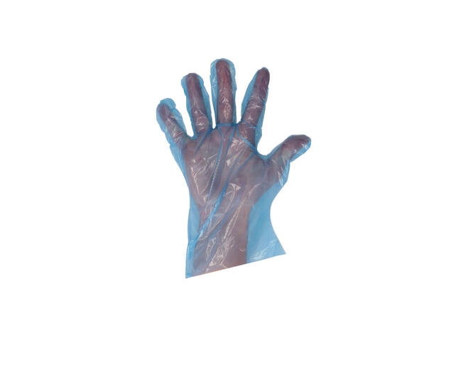 CMT PE handschoenen, blauw, geruwd 30cm, 25my, 5000 stuks