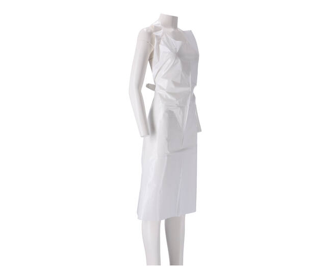 CMT Schort PE Wit Geruwd 125x80cm 20 micron