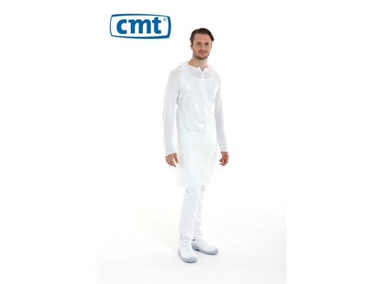 CMT pe schort wit geruwd 165x80cm 30micron (verpakt per stuk)