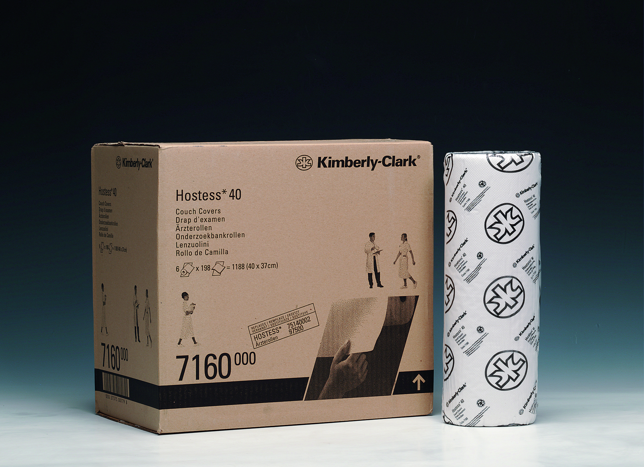 HOSTESS* 40 Onderzoekbankrollen 7160 Wit - Kimberly Clark