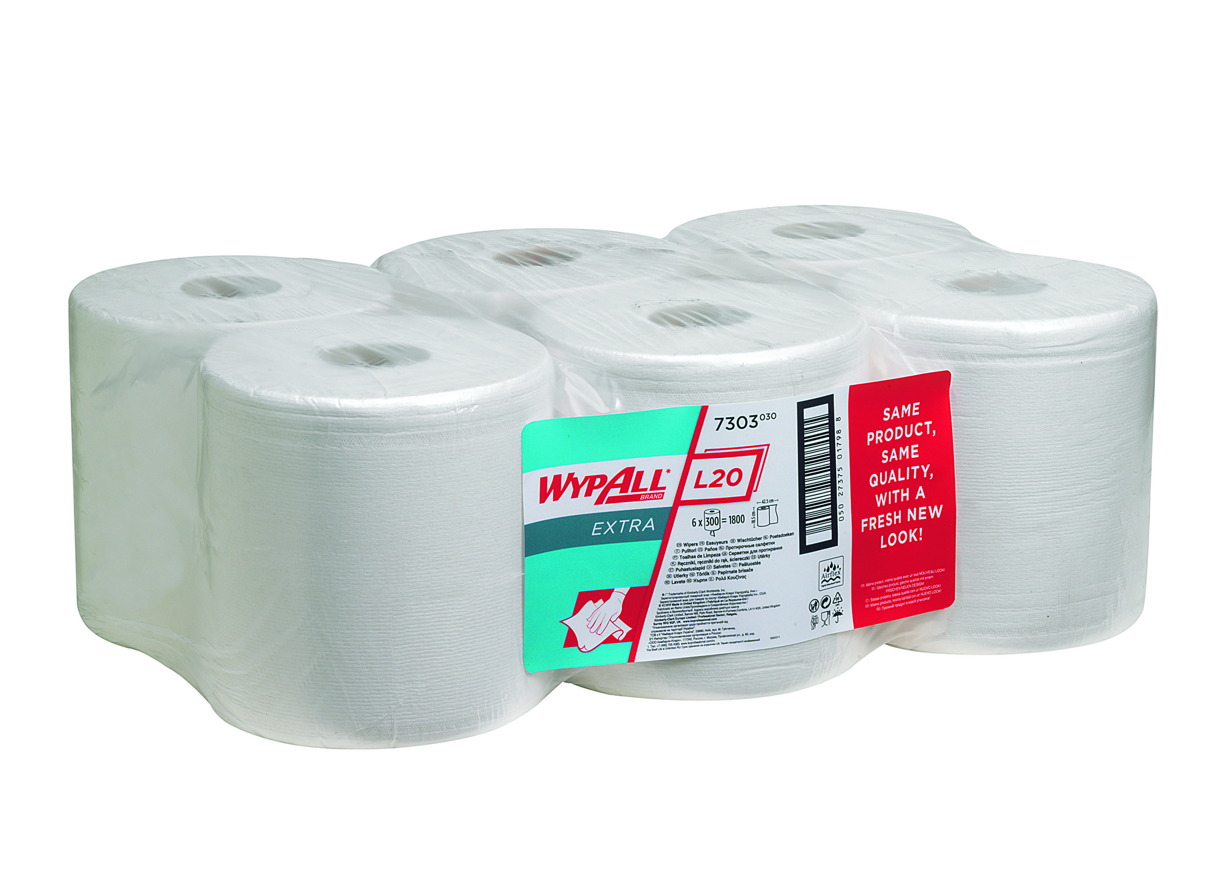 WYPALL* L20 Poetsdoeken Combirol 7303 Wit - Kimberly Clark