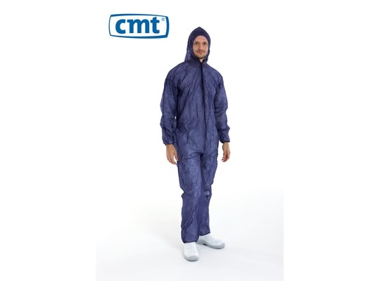CMT pp non woven coverall regular weight blauw