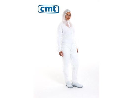 CMT pp non woven coverall regular weight wit