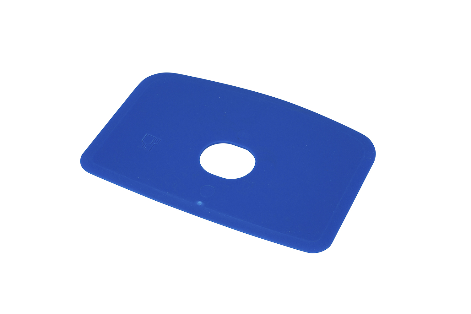 FBK HCS Deegschraper recht met gat 146x98mm polypropyleen