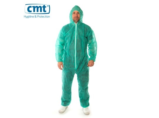 CMT pp non woven coverall regular weight groen