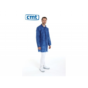 CMT pp Non Woven Bezoekersjas Blauw 30gr Klittenband 100 stuks-XX-Large