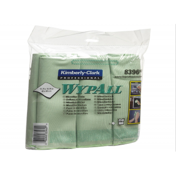 WYPALL* Microfibre Doeken Ongevouwen 40 x 40 cm 8396 Groen - Kimberly Clark