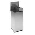 RVS afvalbak Carro-Lift Recycling 2x52,5 liter