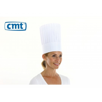 Kochsmütze CMT Monarch, Vliesstoff, weiß, 30cm, mit Krone, 50Stk/Karton
