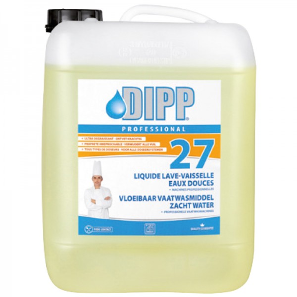 Dipp 27 Vloeibaar vaatwasmiddel zacht water 10L