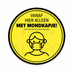Raam- / Vloersticker rond geel 