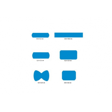 CMT hygiënische detectiepleisters assorti doosje blauw 6 modellen