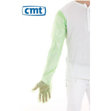 CMT PE pe veterinaire handschoenen groen glad 25my 92cm 1000 stuks