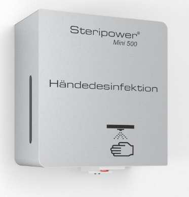 Steripower® Mini 500 handdesinfectieunit roestvrijstaal accu 40501 43480272 Wit