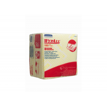 WYPALL* X80 Plus Sopdoeken 1/4 Gevouwen 19164 Geel - kimberly Clark